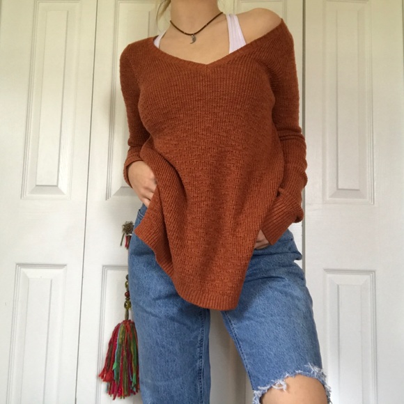 Oversized burnt orange sweater Clearance